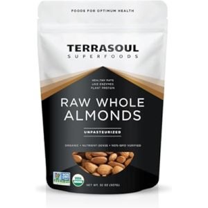 Terrasoul Superfoods Raw Unpasteurized Organic Almonds, 2 lbs