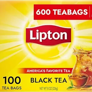 Lipton Black Tea Bags With caffeine | Hot or Iced