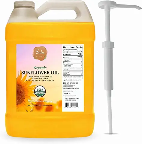 natural Sunflower oil bottle